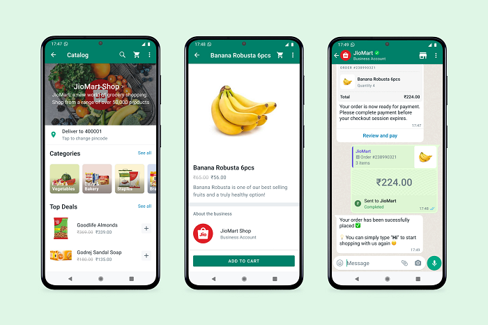 Meta Launches New ‘JioMart’ eCommerce Store for WhatsApp Users in India